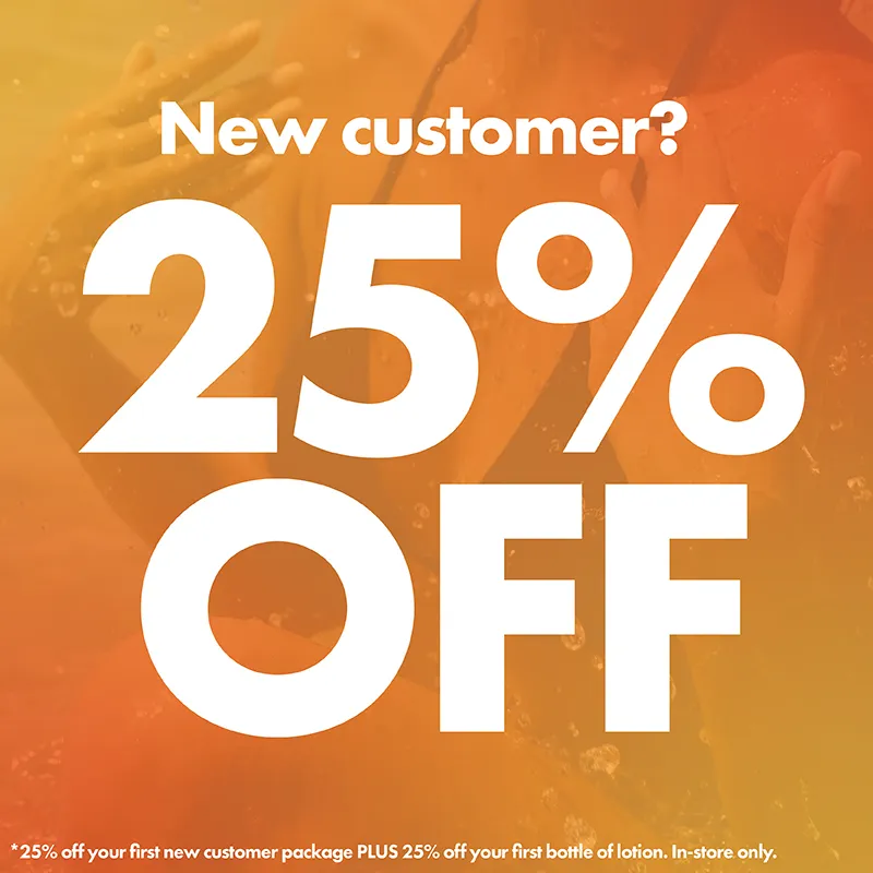 New customer 25% off first tanning package and lotion at The Tanning Shop UK