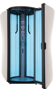 Alisun V500 standing tanning sunbed – vertical UV tanning beds available at The Tanning Shop UK