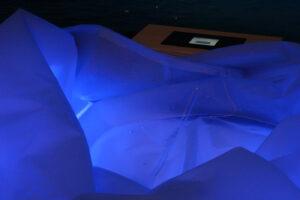 Cryotherapy benefits - cryotherapy chamber with blue light treatment at The Tanning Shop UK