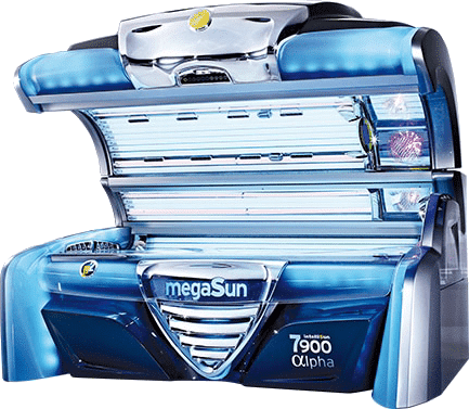 MegaSun 7900 Premium Lay-Down Tanning Bed with UV Lamps – Professional Sunbed at The Tanning Shop UK