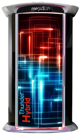 MegaSun Thunder Hybrid standing tanning sunbed at The Tanning Shop UK