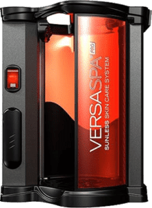 VersaSpa Pro sunless skin care spray tan booth in red – professional spray tanning at The Tanning Shop UK