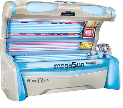 MegaSun 6800 Premium Lay-Down Tanning Bed with UV Lamps – Professional Sunbed at The Tanning Shop UK