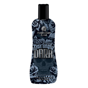 Australian Gold Daringly Dark ultra-powerful dark intensifier tanning lotion, 250ml salon tanning bottle.
