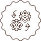 Automated spray tanning booth technology icon